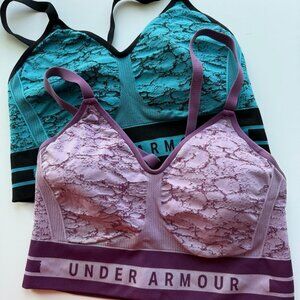 Under Armour Teal and Lavender Lace Sports Bras